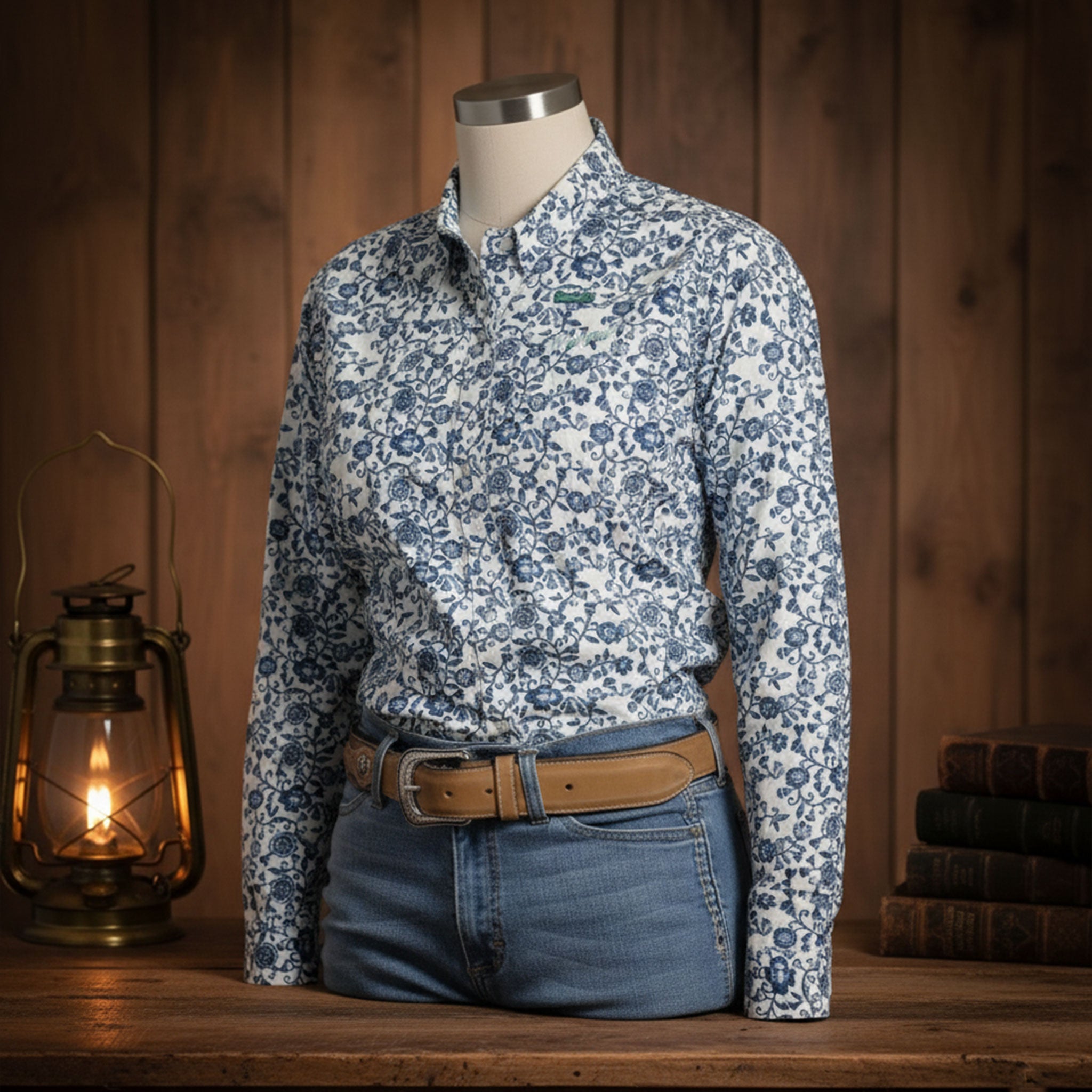 Blusa Vaquera Wrangler Mujer Slim Fit Manga Larga 689