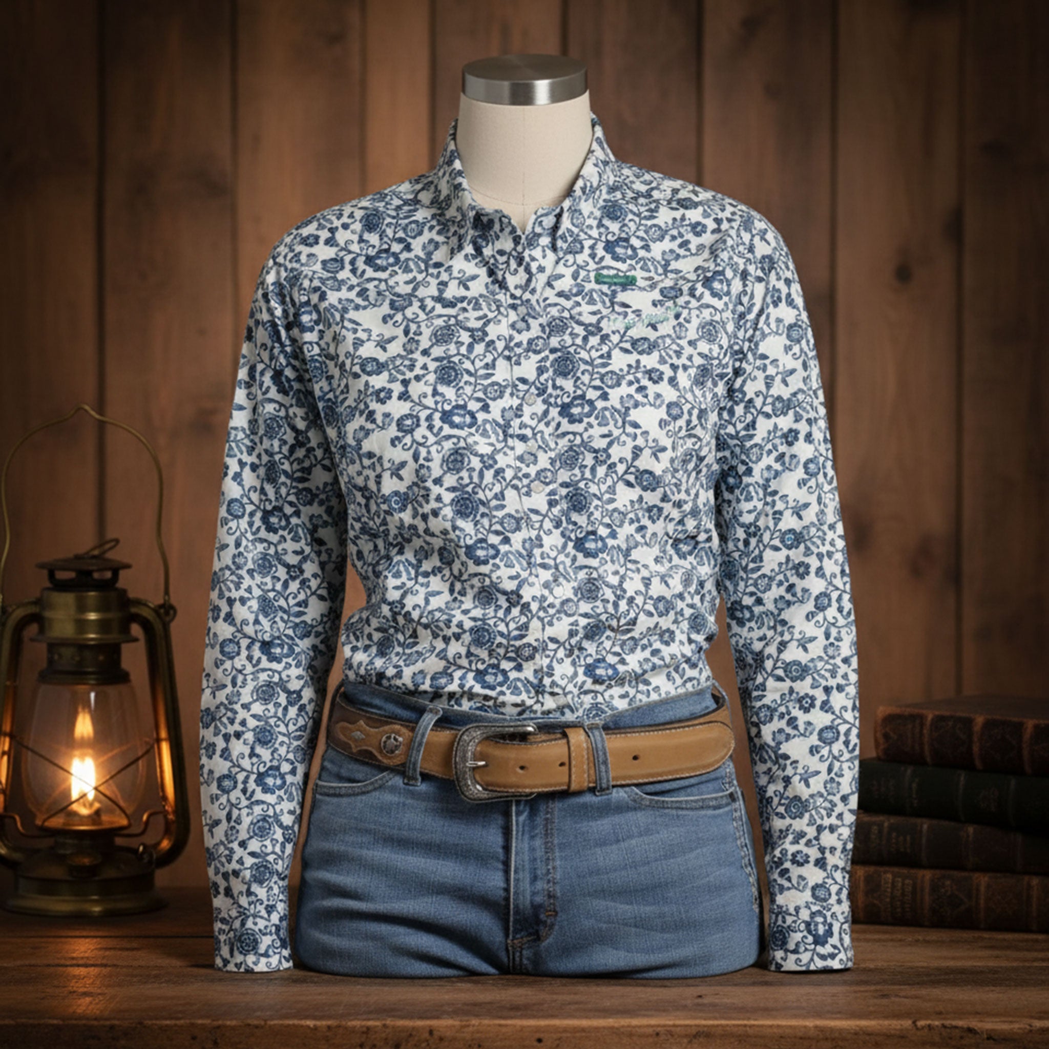 Blusa Vaquera Wrangler Mujer Slim Fit Manga Larga 689