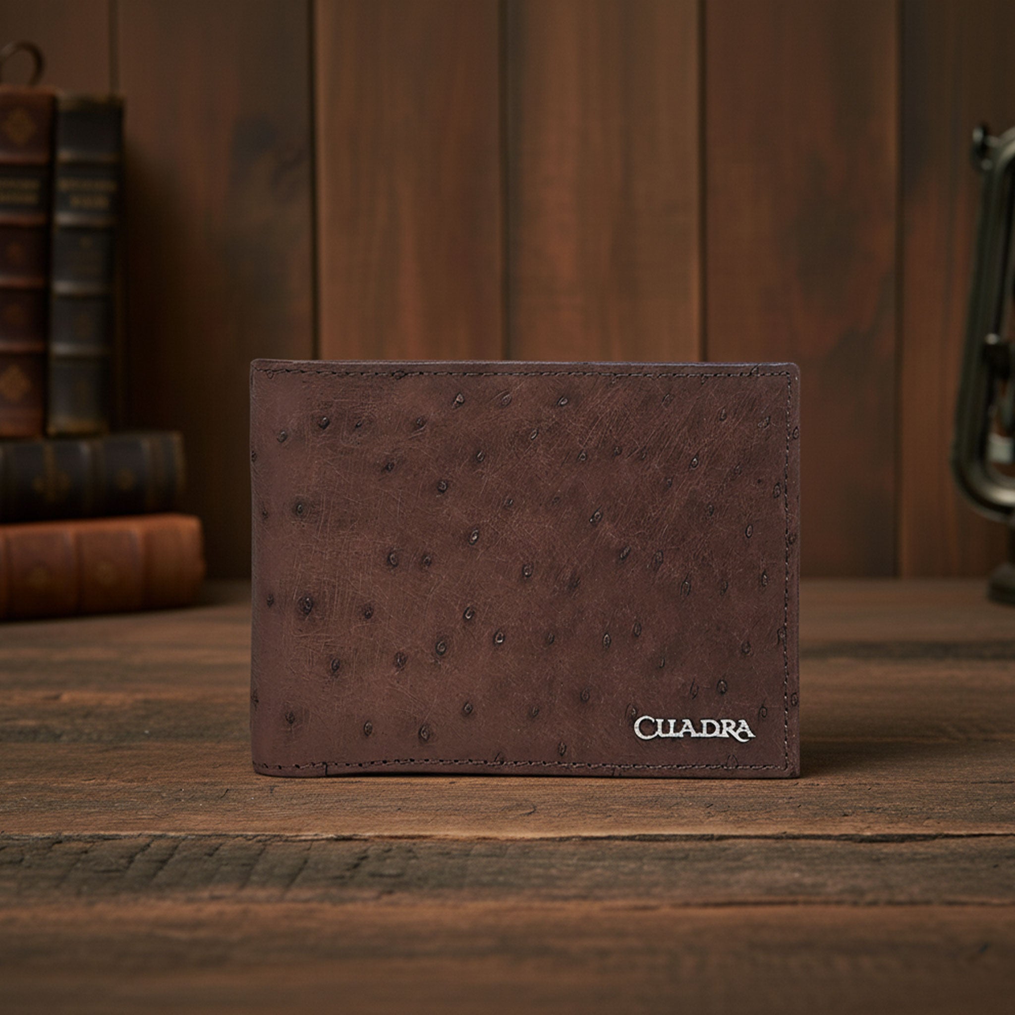 Cartera en Piel Genuina de avestruz