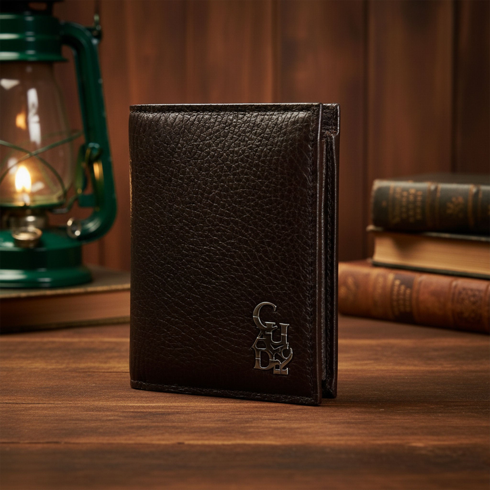 Cartera Cuadra de Piel de Venado Color Negro y Café