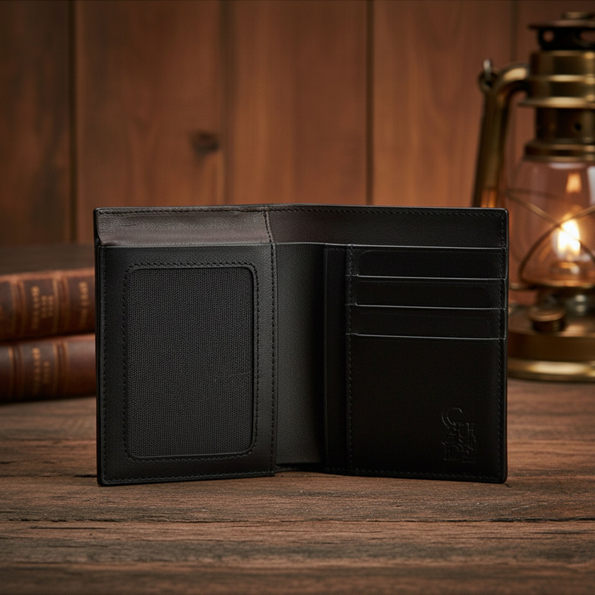 Cartera en Piel Bovina Color Negro