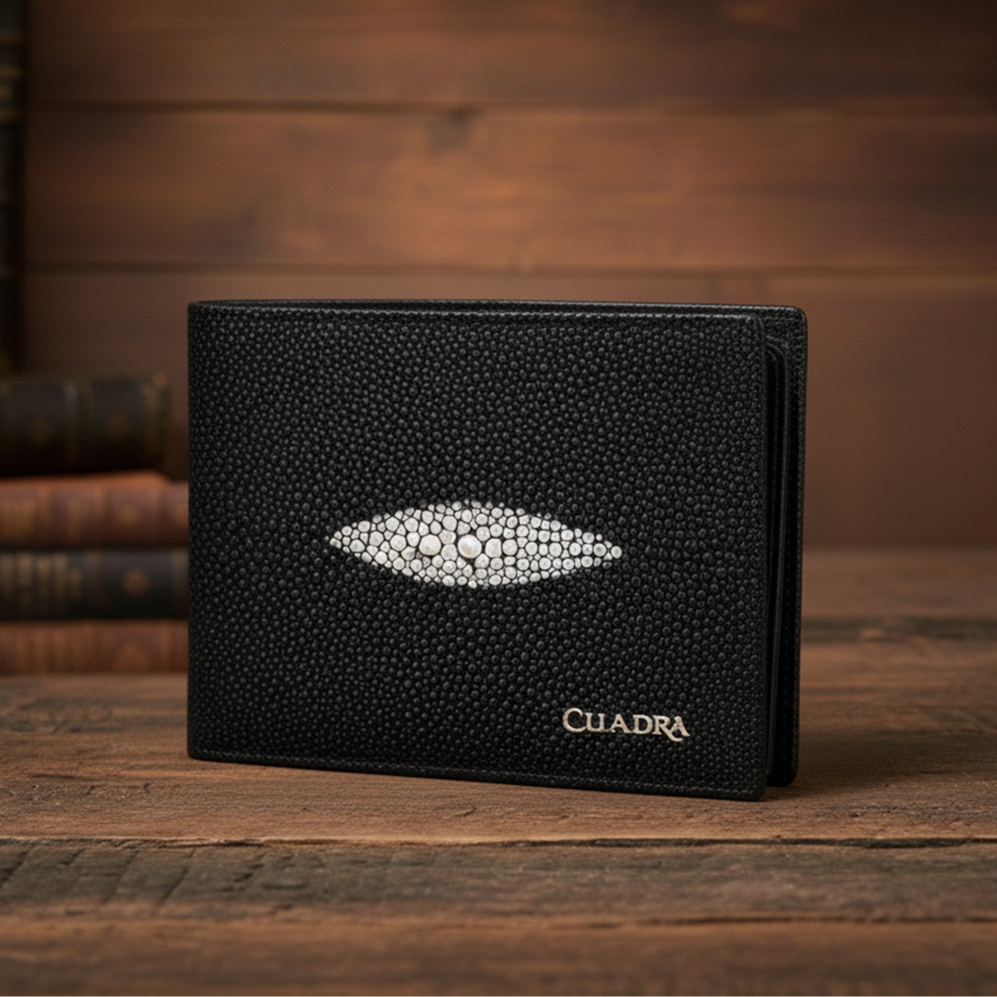 Cartera en Piel Genuina de Mantarraya